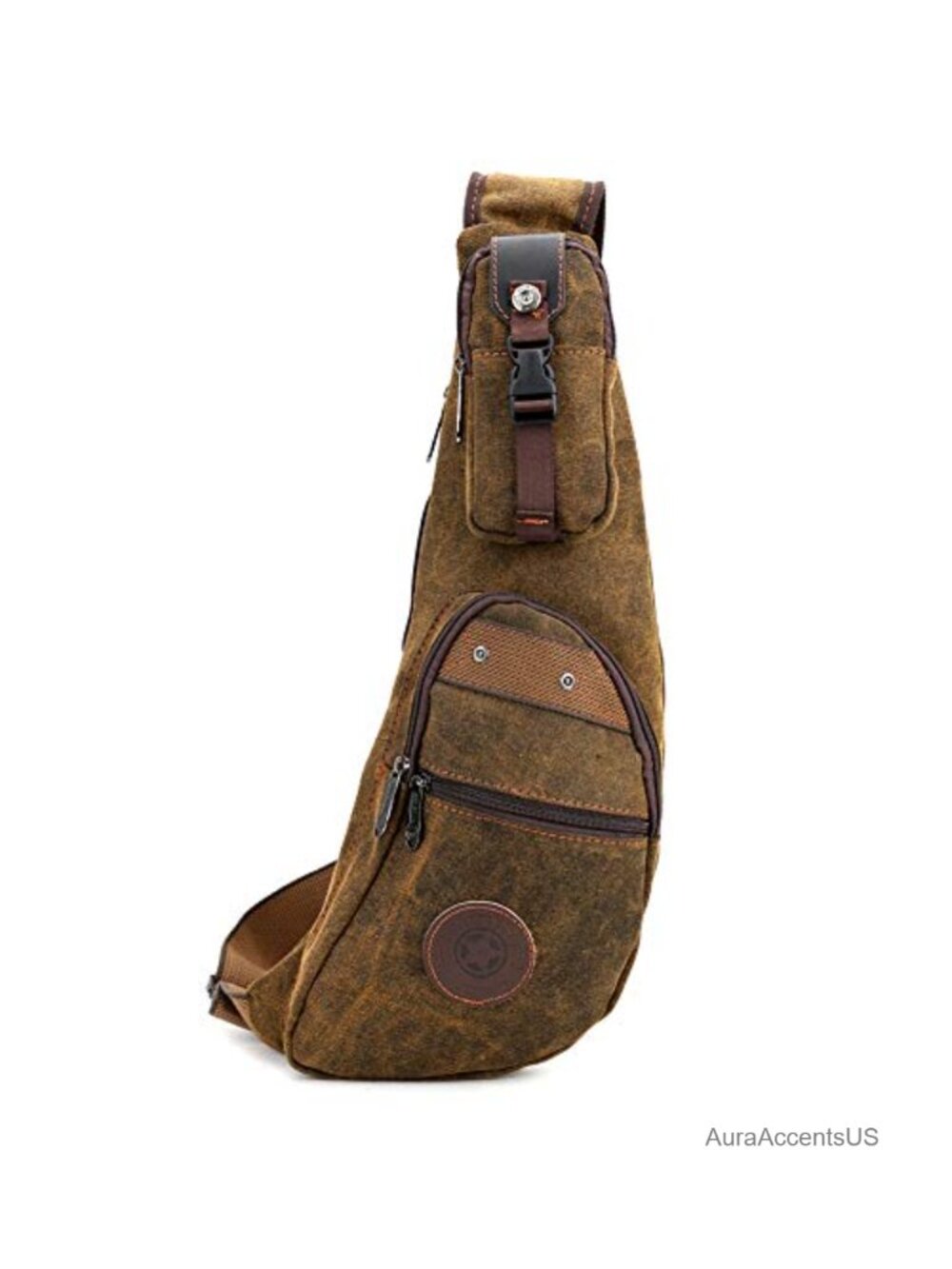 Waterproof Canvas Crossbody Sling Chest Daypack Large Unisex